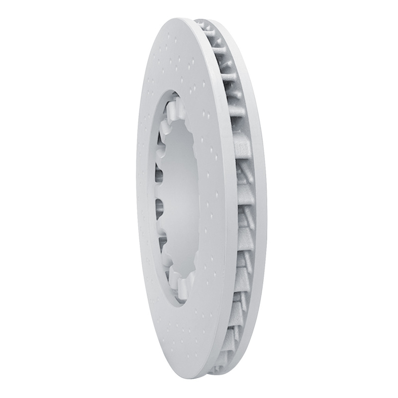 Porsche 911 Brake Rotor (1) - Right Front - R1 Concepts - Drilled Carbon Alloy GeoMET - `17-`23